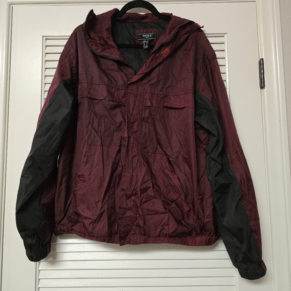 Forever 21 - Men's Lightweight Windbreaker Jacket With Pockets & Hood